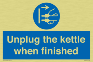 Unplug the kettle when finished